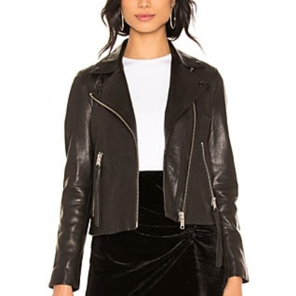 ALLSAINTS "Dalby" Leather Biker Jacket - Picture 2 of 7